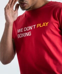Boxraw MEN WE DON'T PLAY BOXING T-SHIRT - RED
