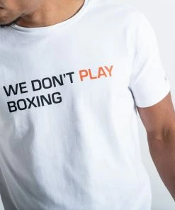 Boxraw WE DON'T PLAY BOXING T-SHIRT - WHITE MEN