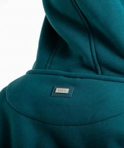 Boxraw Women JOHNSON CROPPED HOODIE - TEAL HOODIES & SWEATSHIRTS