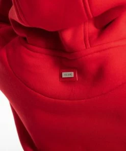 Boxraw Women JOHNSON CROPPED HOODIE - RED HOODIES & SWEATSHIRTS