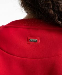 Boxraw Women JOHNSON CROPPED SWEATSHIRT - RED HOODIES & SWEATSHIRTS