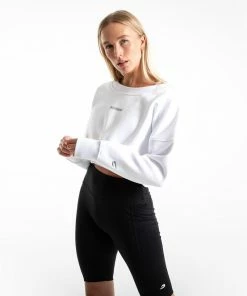 Boxraw Women JOHNSON CROPPED SWEATSHIRT - WHITE