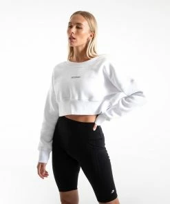 Boxraw Women JOHNSON CROPPED SWEATSHIRT - WHITE