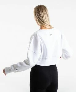 Boxraw Women JOHNSON CROPPED SWEATSHIRT - WHITE