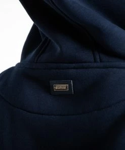 Boxraw Women JOHNSON CROPPED HOODIE - NAVY