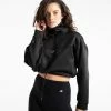 Boxraw Women HOODIES & SWEATSHIRTS DEL VALLE 1/2 ZIP NEOPRENE TOP - BLACK