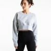 Boxraw Women JOHNSON CROPPED SWEATSHIRT - GREY HOODIES & SWEATSHIRTS