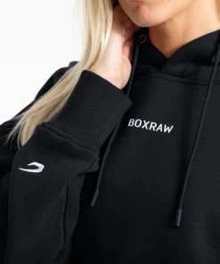 Boxraw Women HOODIES & SWEATSHIRTS JOHNSON CROPPED HOODIE - BLACK