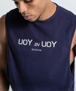 Boxraw YOU VS. YOU MUSCLE TANK - NAVY