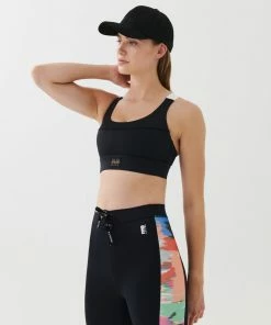 P.E NATION WOMEN BREAK OUT SPORTS BRA IN BLACK