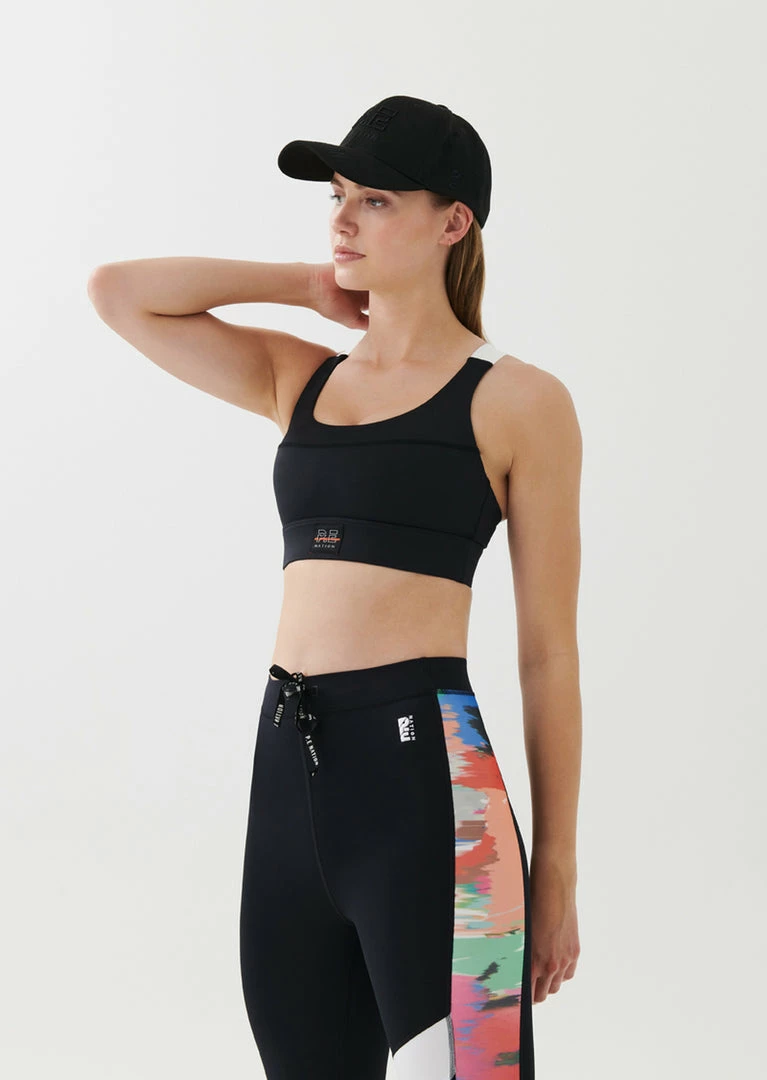 P.E NATION WOMEN BREAK OUT SPORTS BRA IN BLACK