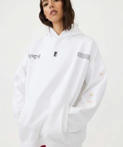 P.E NATION WOMEN COURTSIDE HOODIE IN WHITE
