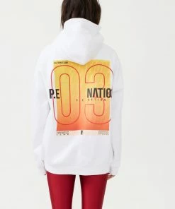 P.E NATION WOMEN COURTSIDE HOODIE IN WHITE