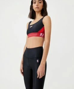 P.E NATION COURTSIDE SPORTS BRA IN BLACK