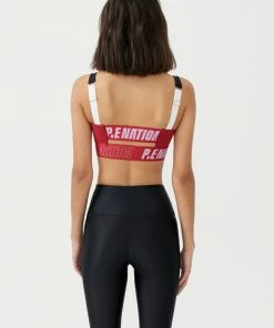 P.E NATION COURTSIDE SPORTS BRA IN BLACK