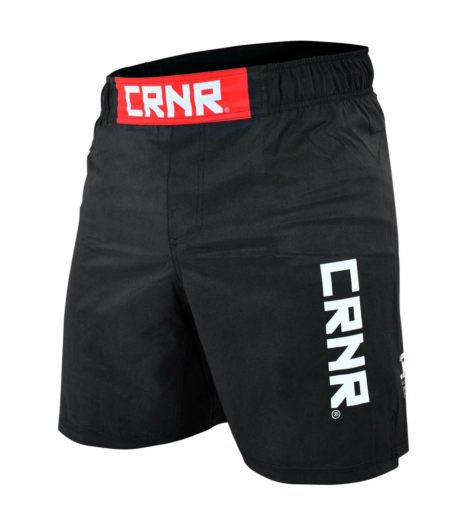 COMBAT CORNER COMBAT TRAINING SHORTS - BLACK