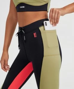 P.E NATION DOUBLE TEAM LEGGING - OLIVE