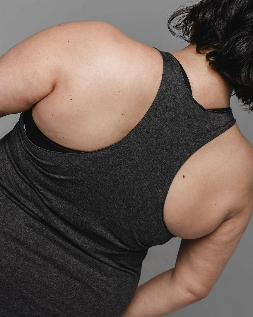 WICKED ROSE TANKS 'DON'T CROSS ME' TANK - GREY