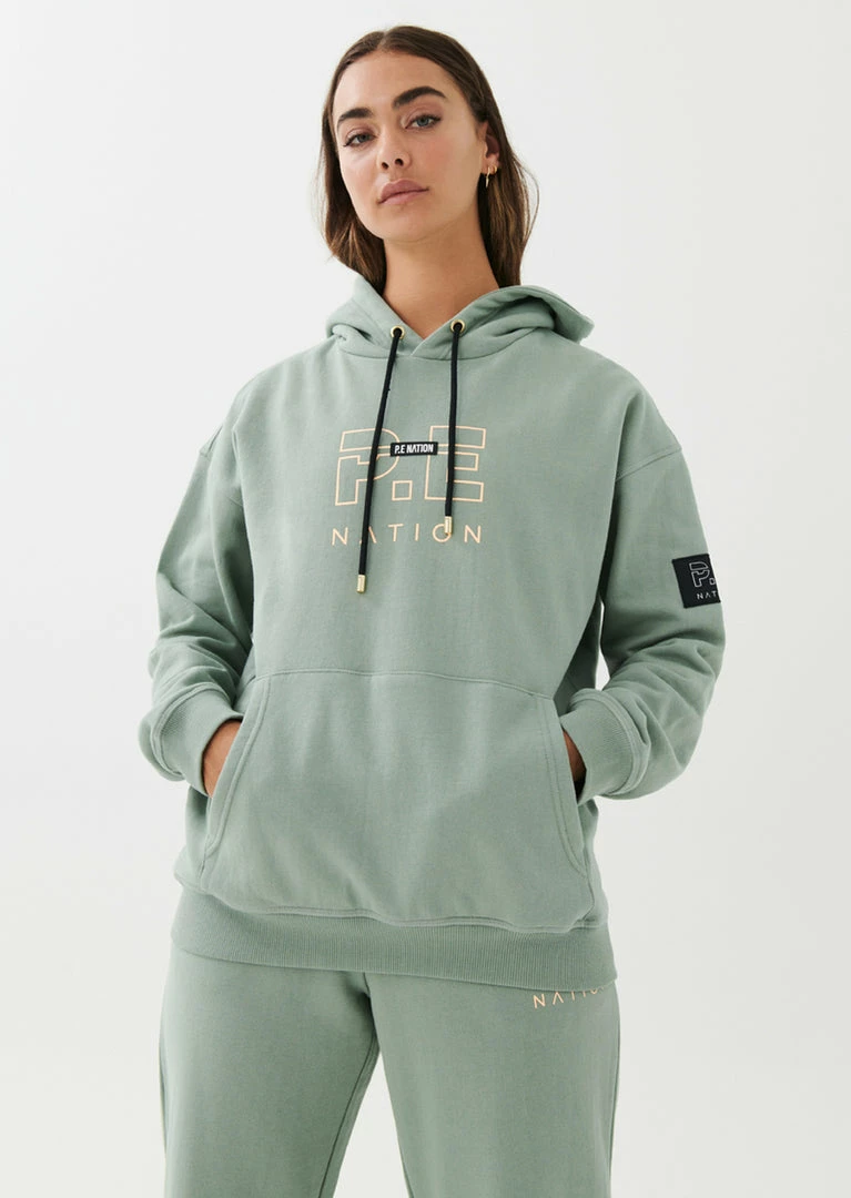 P.E NATION ENDURANCE HOODIE IN ICEBERG GREEN WOMEN