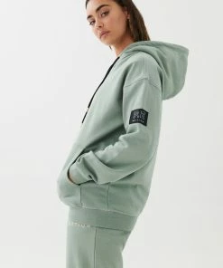 P.E NATION ENDURANCE HOODIE IN ICEBERG GREEN WOMEN