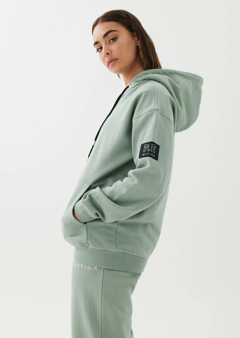 P.E NATION ENDURANCE HOODIE IN ICEBERG GREEN WOMEN