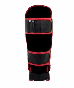 COMBAT CORNER ELITE SPAR SHIN GUARDS - BLACK/RED STRIKING