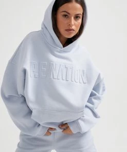 P.E NATION FADEAWAY HOODIE IN BLUE