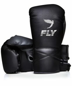 Fly Boxing SUPERLACE TRAINING GLOVES - BLACK/GREY
