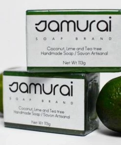 SAMURAI SOAP ACCESSORIES COCONUT LIME & TEA TREE SOAP BAR