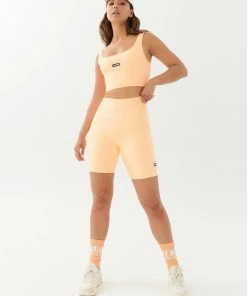 P.E NATION GRAND STAND SPORTS BRA IN PASTEL PEACH WOMEN