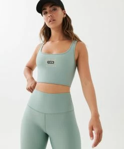 P.E NATION GRAND STAND SPORTS BRA IN ICEBERG GREEN WOMEN