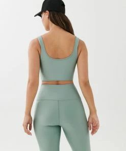 P.E NATION GRAND STAND SPORTS BRA IN ICEBERG GREEN WOMEN