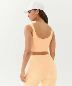 P.E NATION GRAND STAND SPORTS BRA IN PASTEL PEACH WOMEN