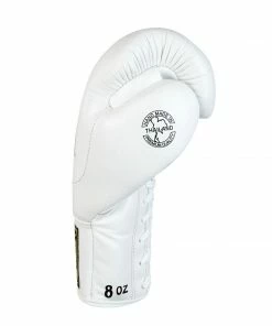 COMBAT CORNER HMIT LACE UP GLOVES - WHITE STRIKING