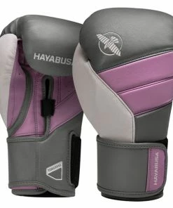 STRIKING HAYABUSA T3 BOXING GLOVES - GREY/ORCHID