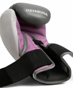 STRIKING HAYABUSA T3 BOXING GLOVES - GREY/ORCHID