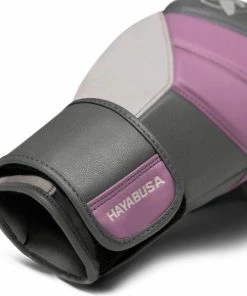 STRIKING HAYABUSA T3 BOXING GLOVES - GREY/ORCHID