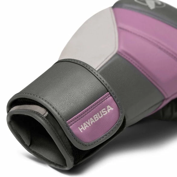 STRIKING HAYABUSA T3 BOXING GLOVES - GREY/ORCHID