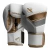 HAYABUSA T3 BOXING GLOVES - WHITE/GOLD