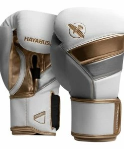 HAYABUSA T3 BOXING GLOVES - WHITE/GOLD