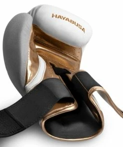 HAYABUSA T3 BOXING GLOVES - WHITE/GOLD