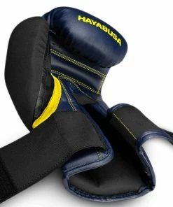 HAYABUSA T3 BOXING GLOVES - NAVY/YELLOW STRIKING
