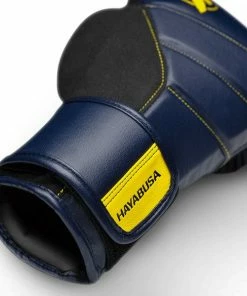 HAYABUSA T3 BOXING GLOVES - NAVY/YELLOW STRIKING