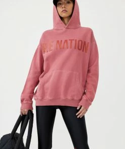 P.E NATION INNING HOODIE IN CHILLI