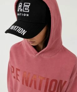 P.E NATION INNING HOODIE IN CHILLI
