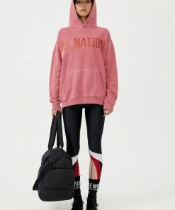 P.E NATION INNING HOODIE IN CHILLI