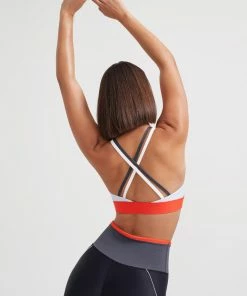 P.E NATION JUMPSHOT SPORTS BRA IN CHARCOAL