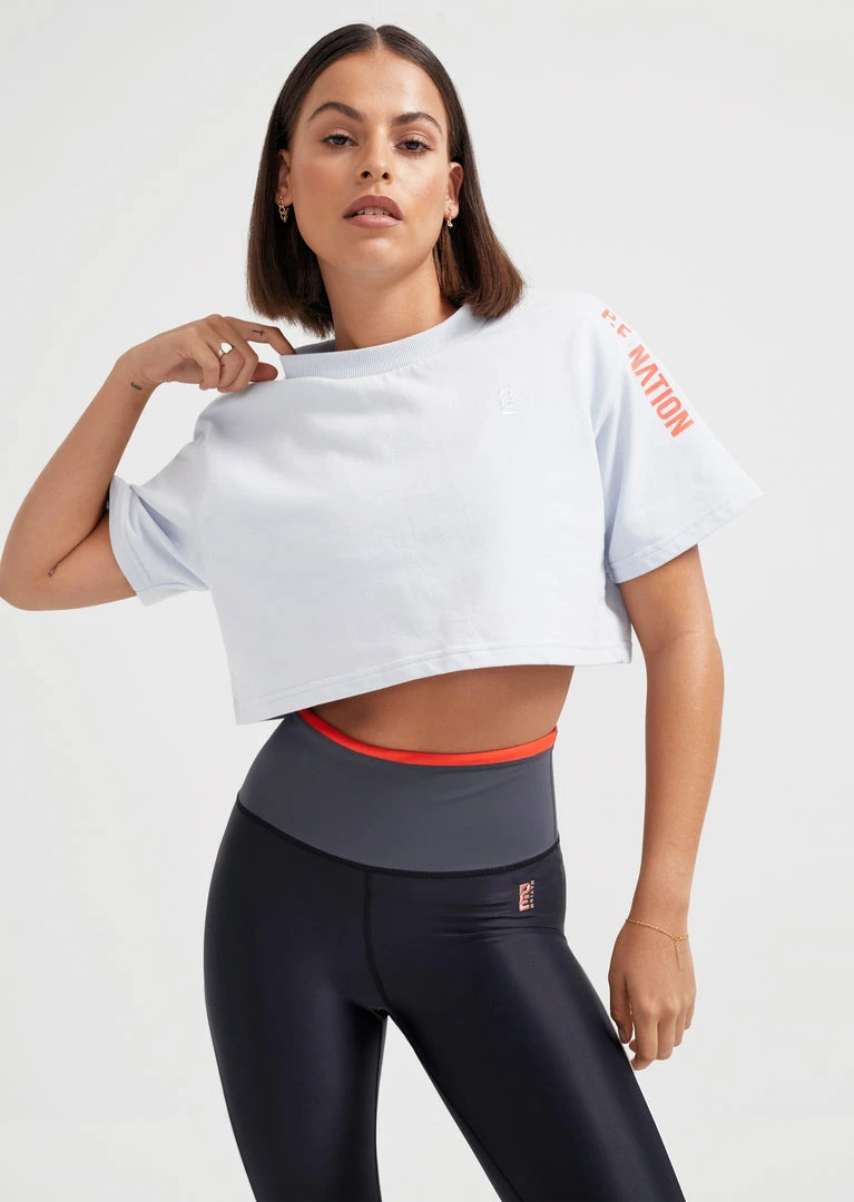 P.E NATION JUMP SHOT TEE IN BLUE WOMEN