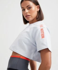 P.E NATION JUMP SHOT TEE IN BLUE WOMEN