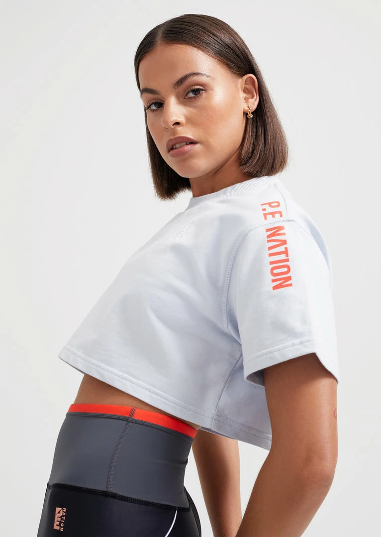 P.E NATION JUMP SHOT TEE IN BLUE WOMEN